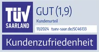 TÜV bewertet pflege.de mit: Gut 1,9